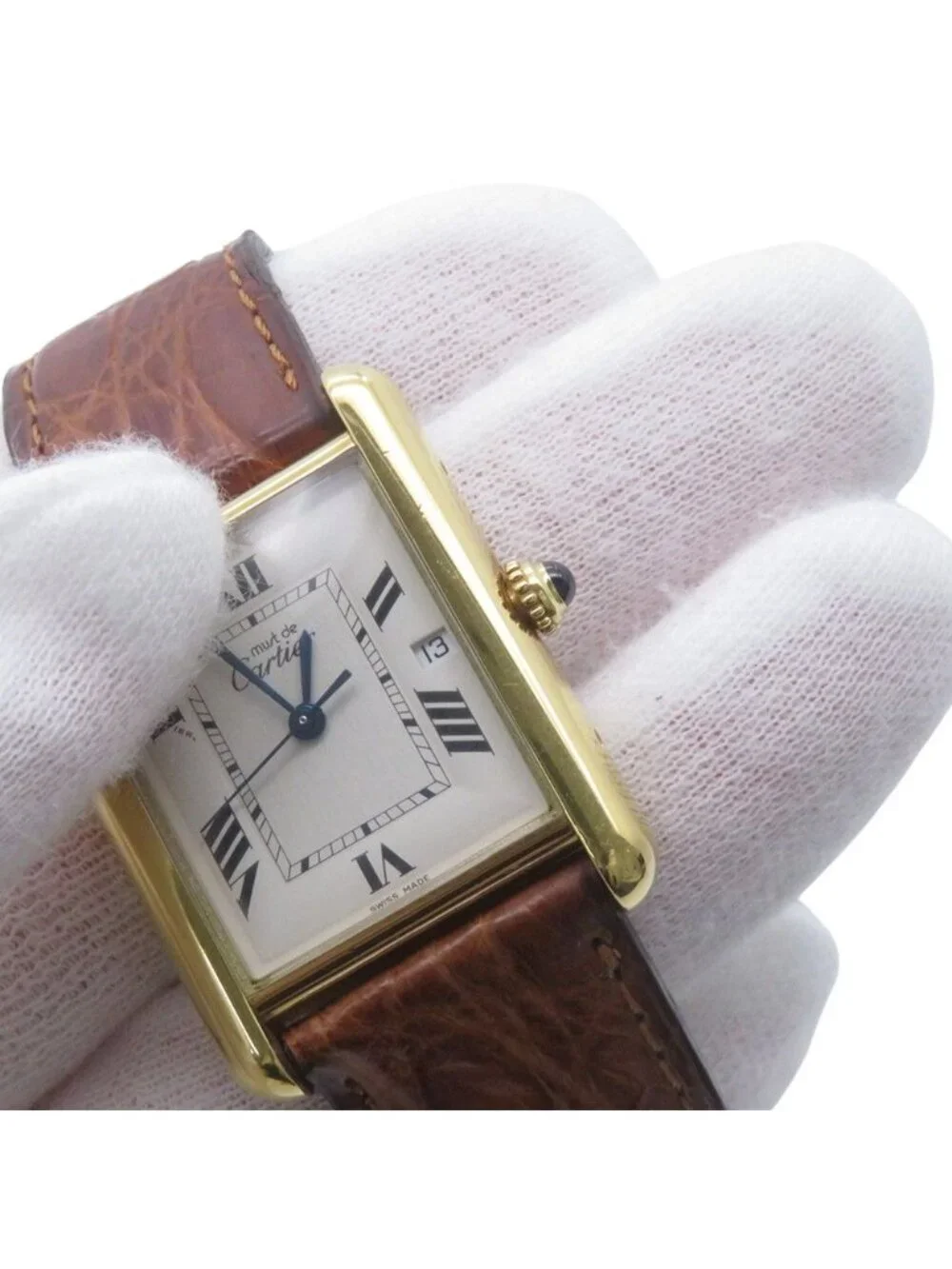 Cartier Must Tank XL Vermeil Watch Ivory Dial